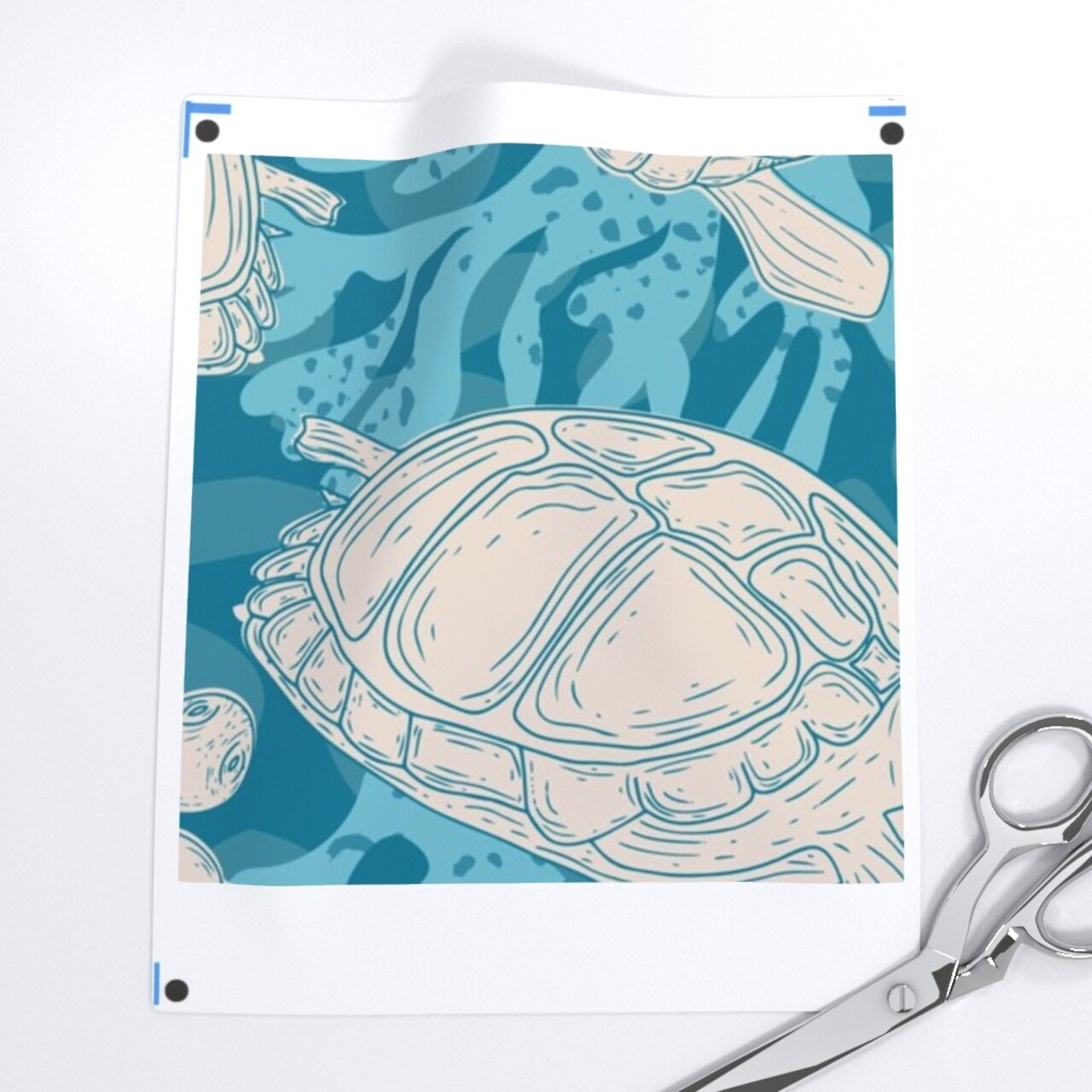 Sea Turtles Coastal Summer Life Ocean Animals Seaside Custom Removable Wallpaper by Spoonflower Peel & Stick Wallpaper 2FT Wide